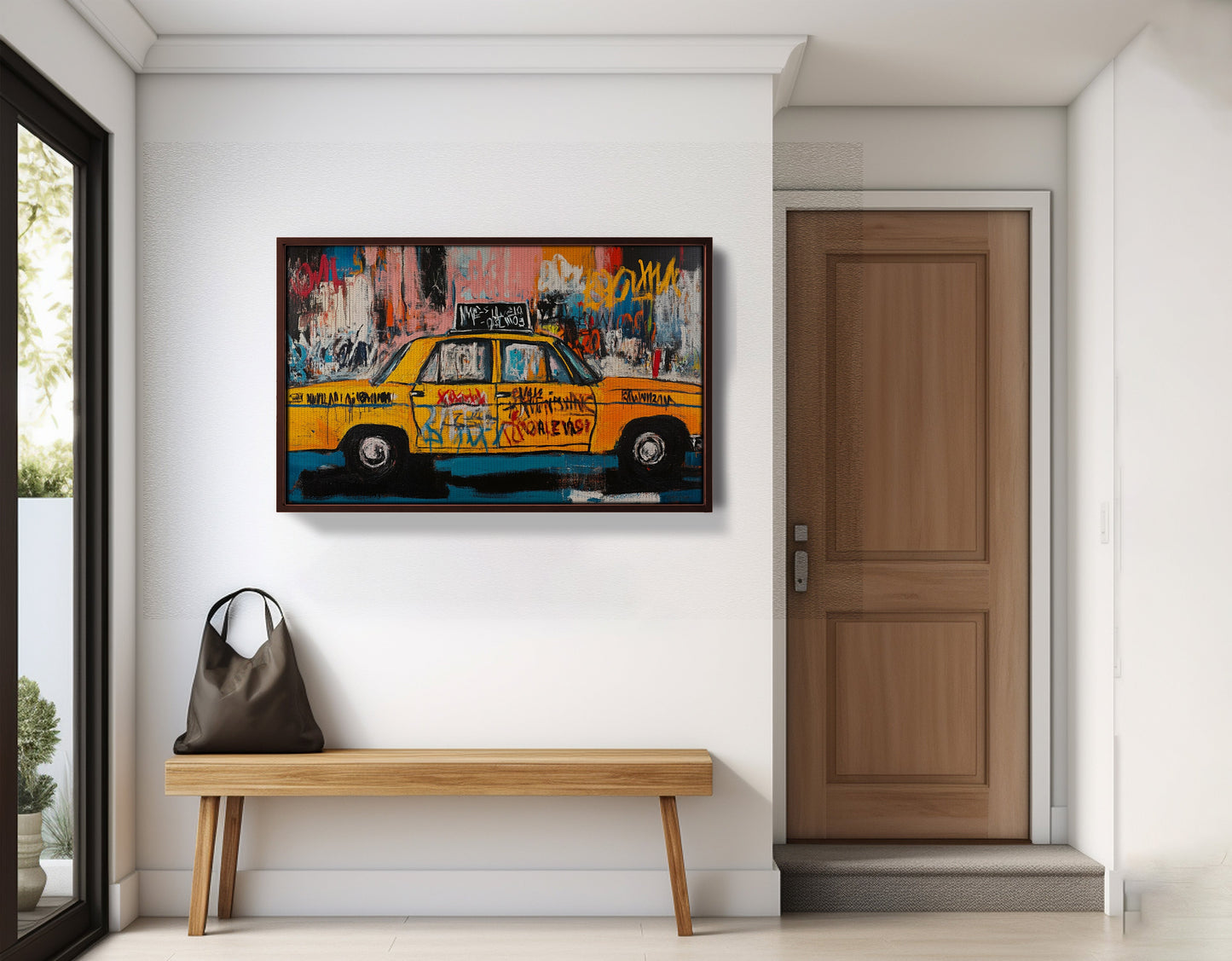 Yellow Taxi Urban Black African American canvas print view 35