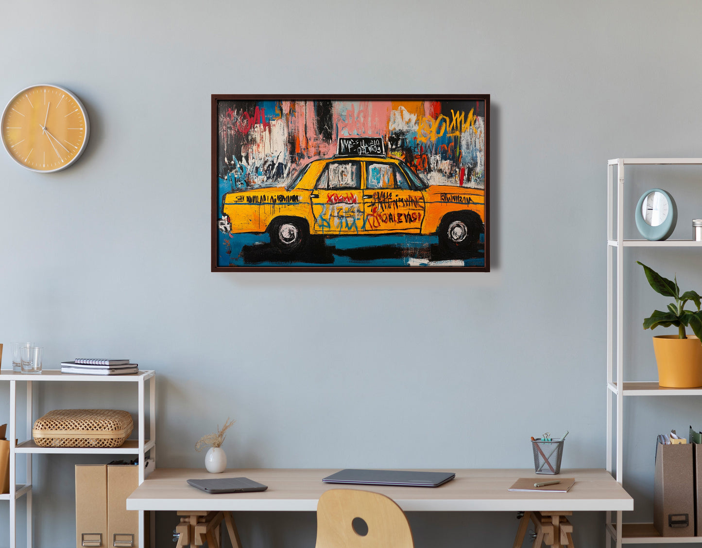 Yellow Taxi Urban Black African American canvas print view 36