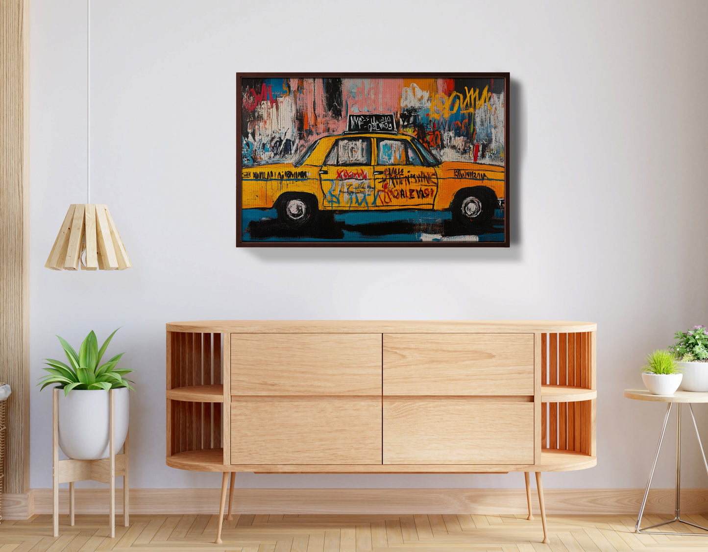 Yellow Taxi Urban Black African American canvas print view 32