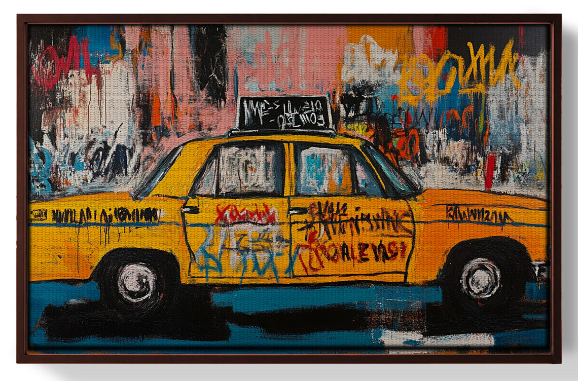Yellow Taxi Urban Black African American canvas print view 31