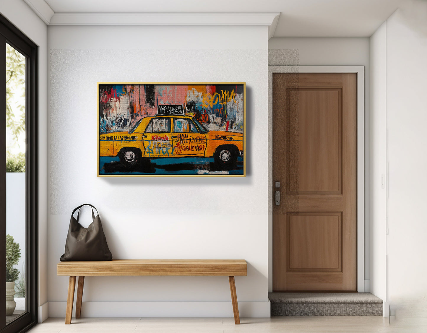 Yellow Taxi Urban Black African American canvas print view 41