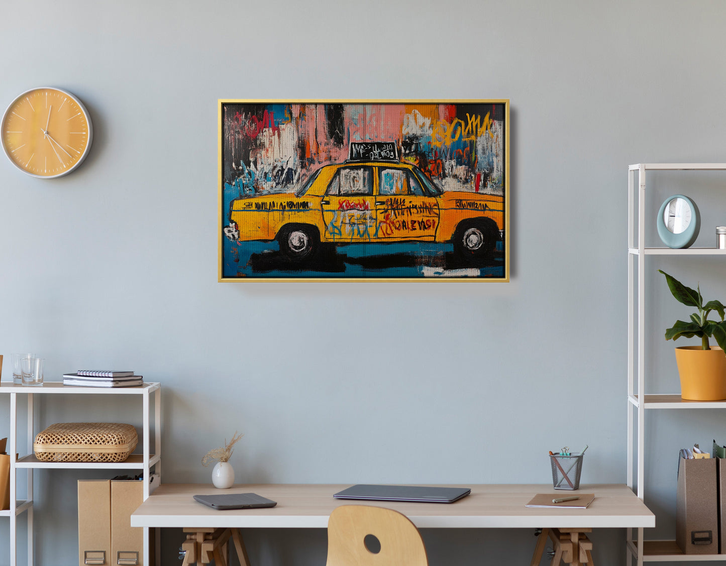 Yellow Taxi Urban Black African American canvas print view 42
