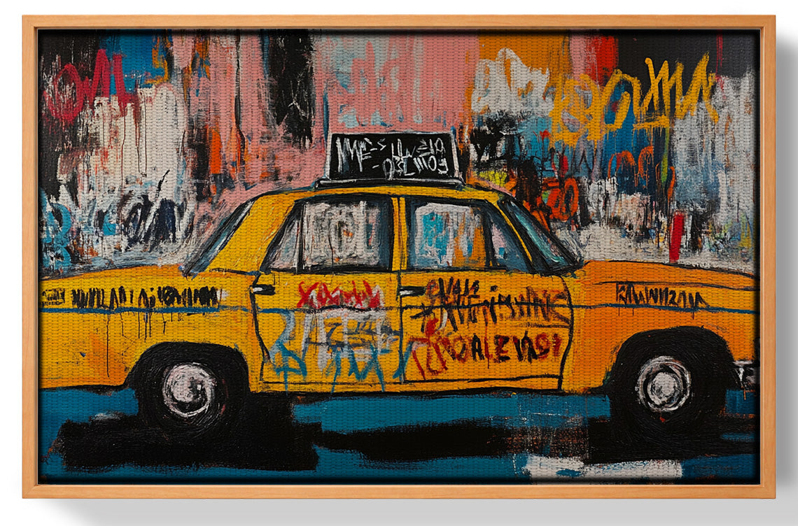 Yellow Taxi Urban Black African American canvas print view 43
