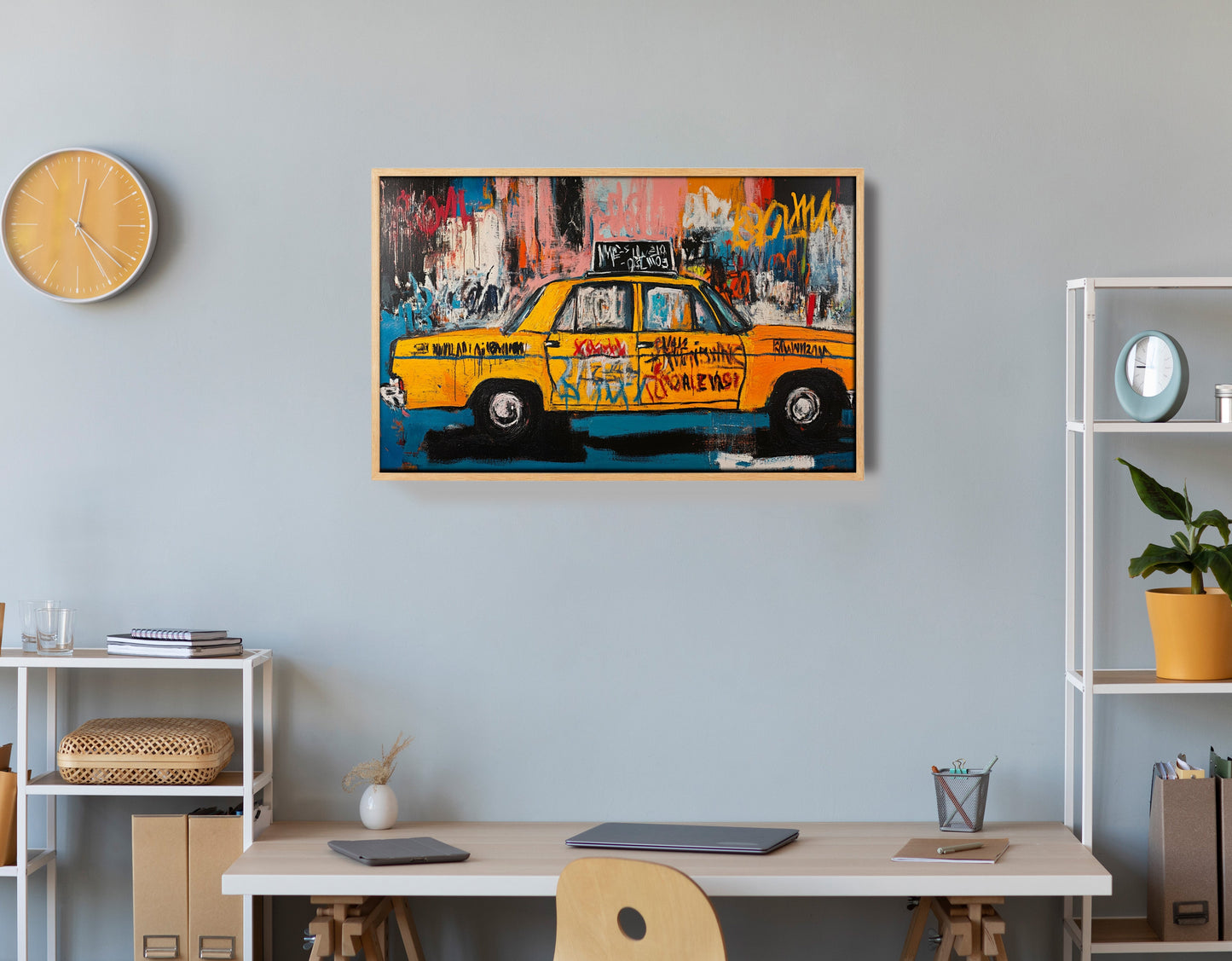 Yellow Taxi Urban Black African American canvas print view 54