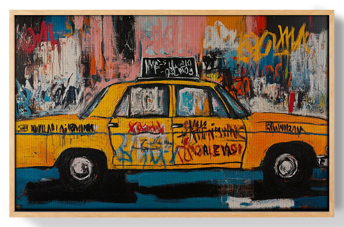 Yellow Taxi Urban Black African American canvas print view 49