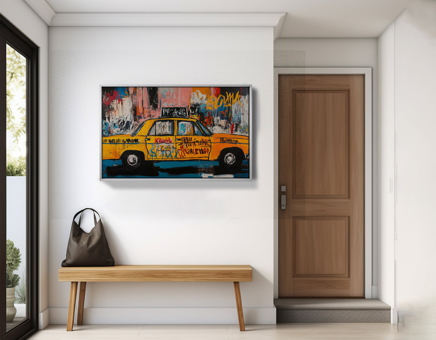 Yellow Taxi Urban Black African American canvas print view 59