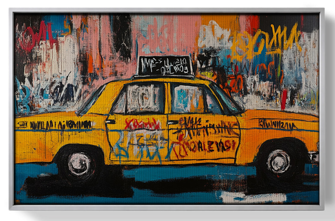 Yellow Taxi Urban Black African American canvas print view 55