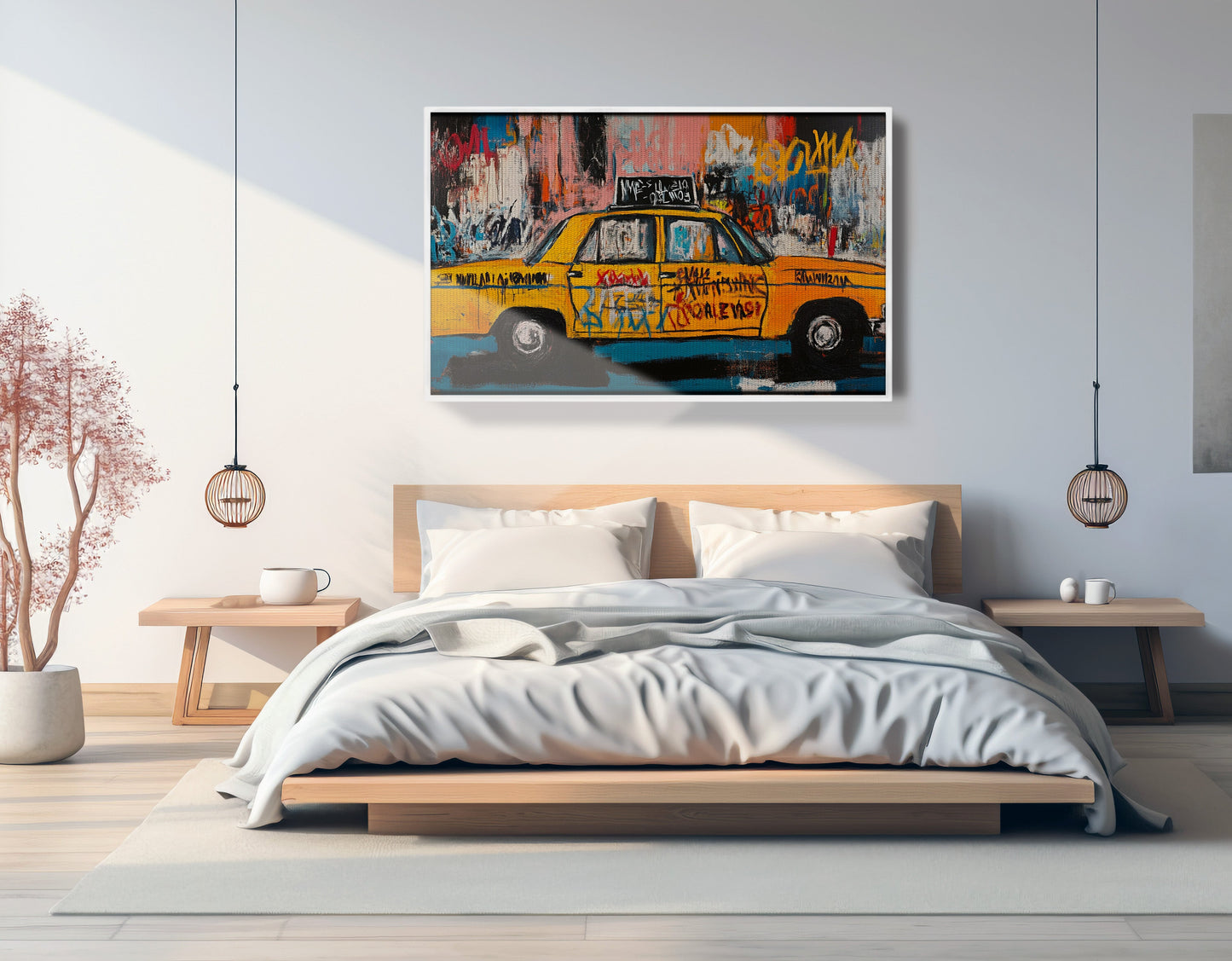 Yellow Taxi Urban Black African American canvas print view 63