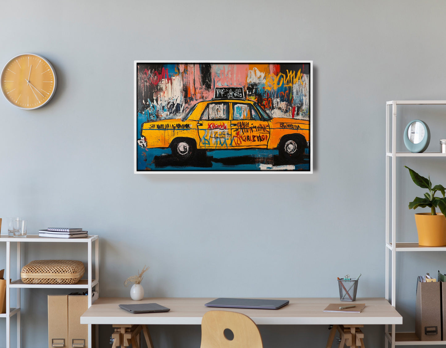 Yellow Taxi Urban Black African American canvas print view 66