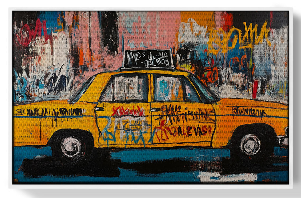 Yellow Taxi Urban Black African American canvas print view 61