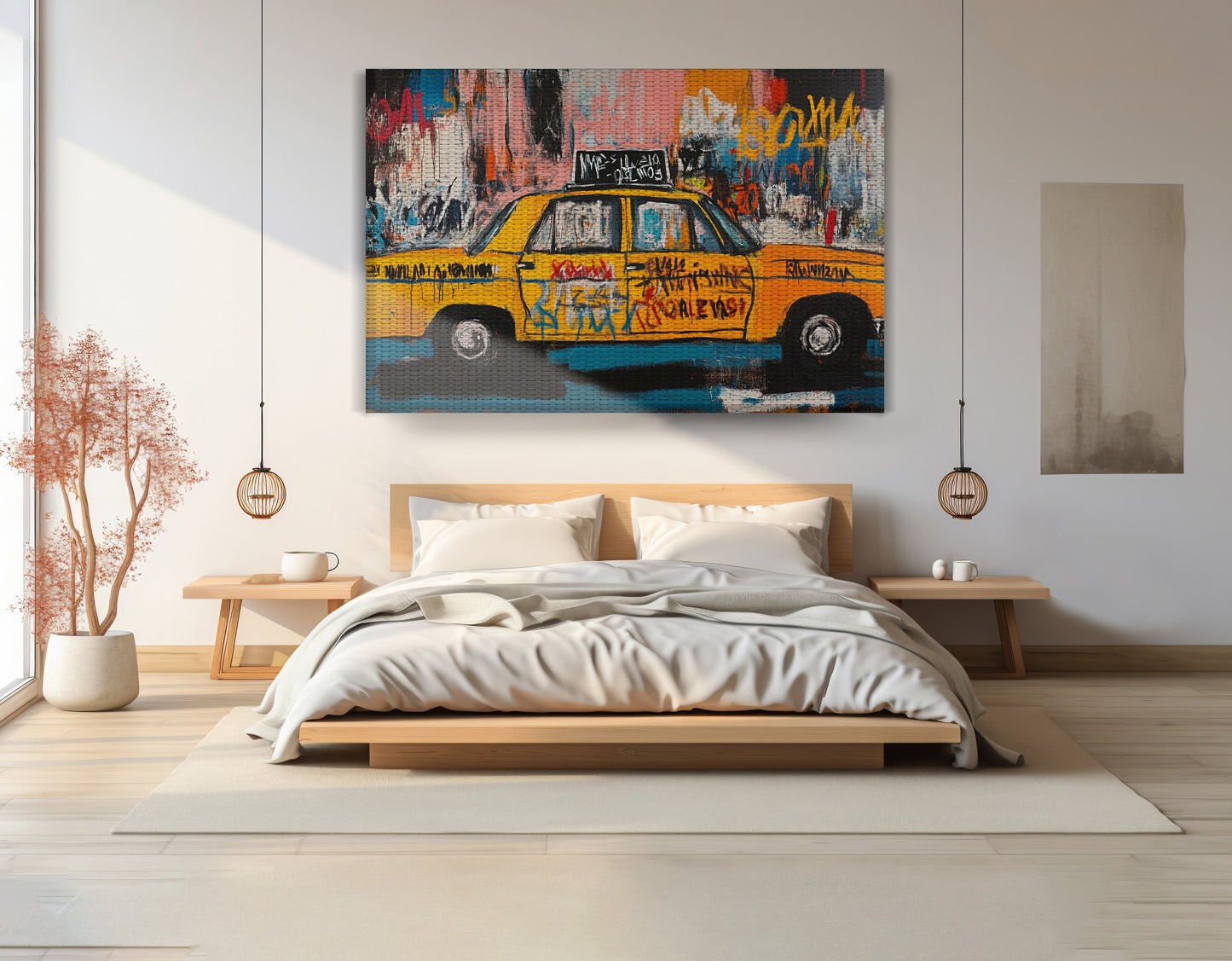 Yellow Taxi Urban Black African American canvas print view 15