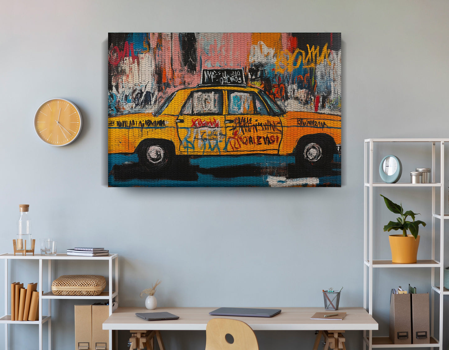 Yellow Taxi Urban Black African American canvas print view 18