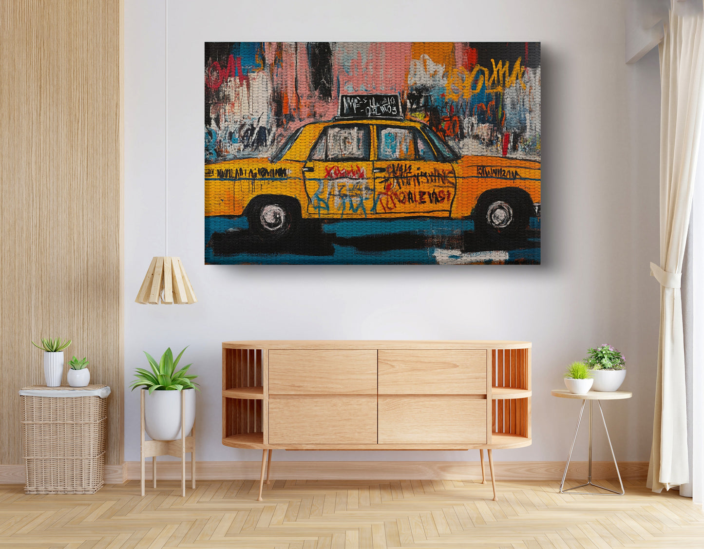 Yellow Taxi Urban Black African American canvas print view 14
