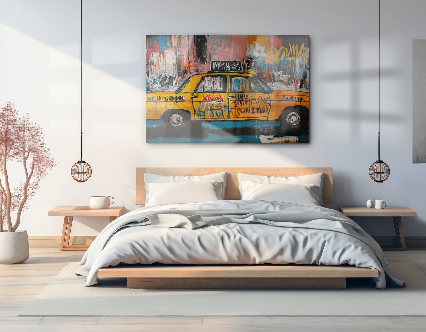 Yellow Taxi Urban Black African American canvas print view 21