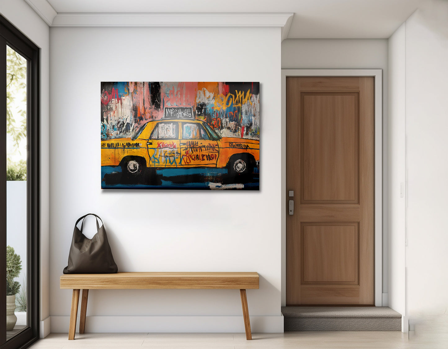 Yellow Taxi Urban Black African American canvas print view 23