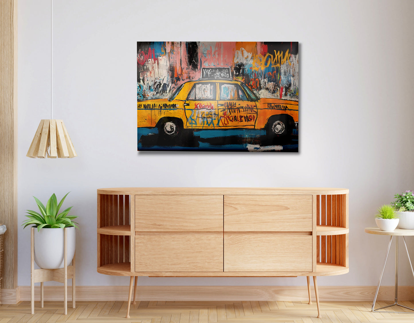 Yellow Taxi Urban Black African American canvas print view 20