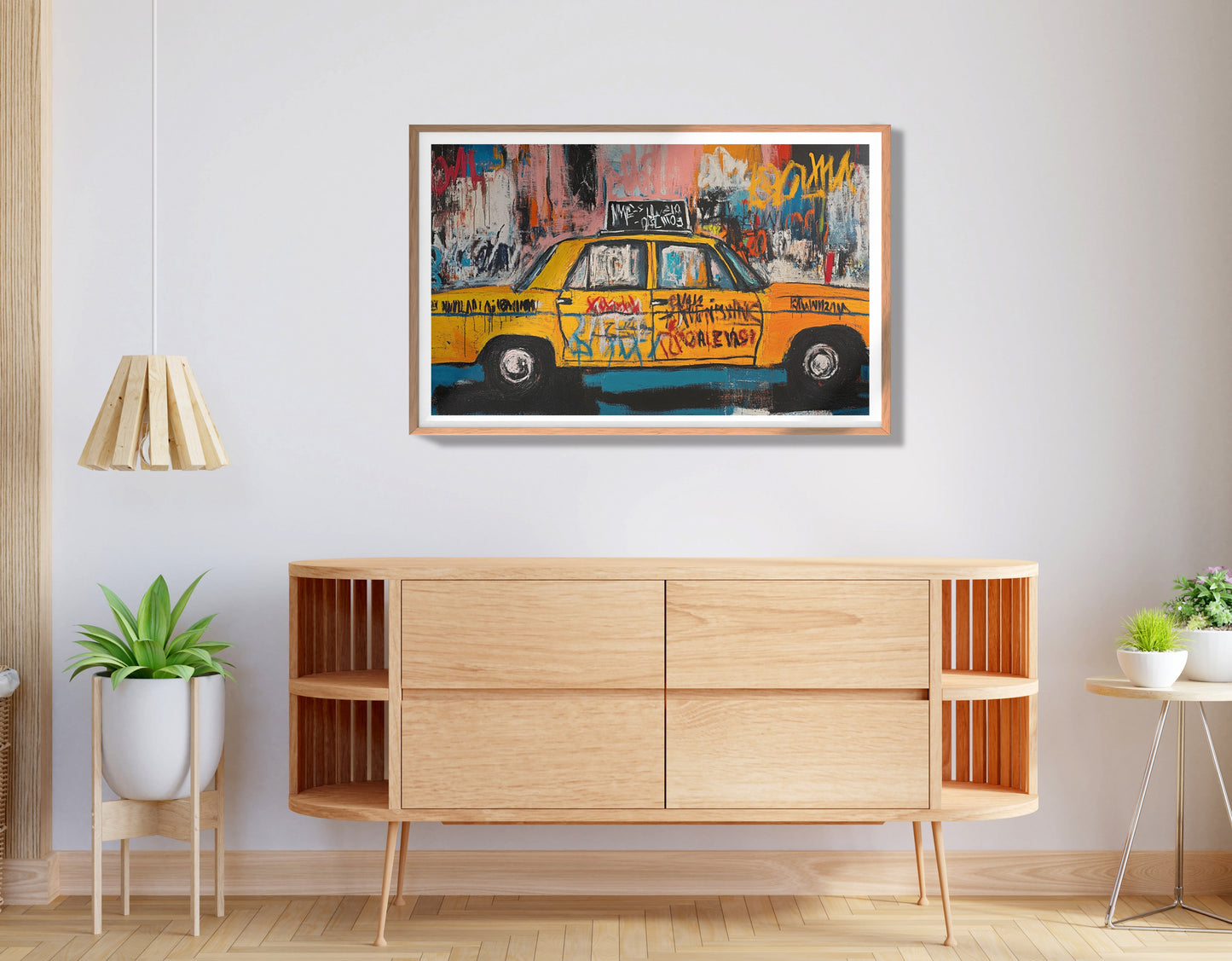 Yellow Taxi Urban Black African American canvas print view 80