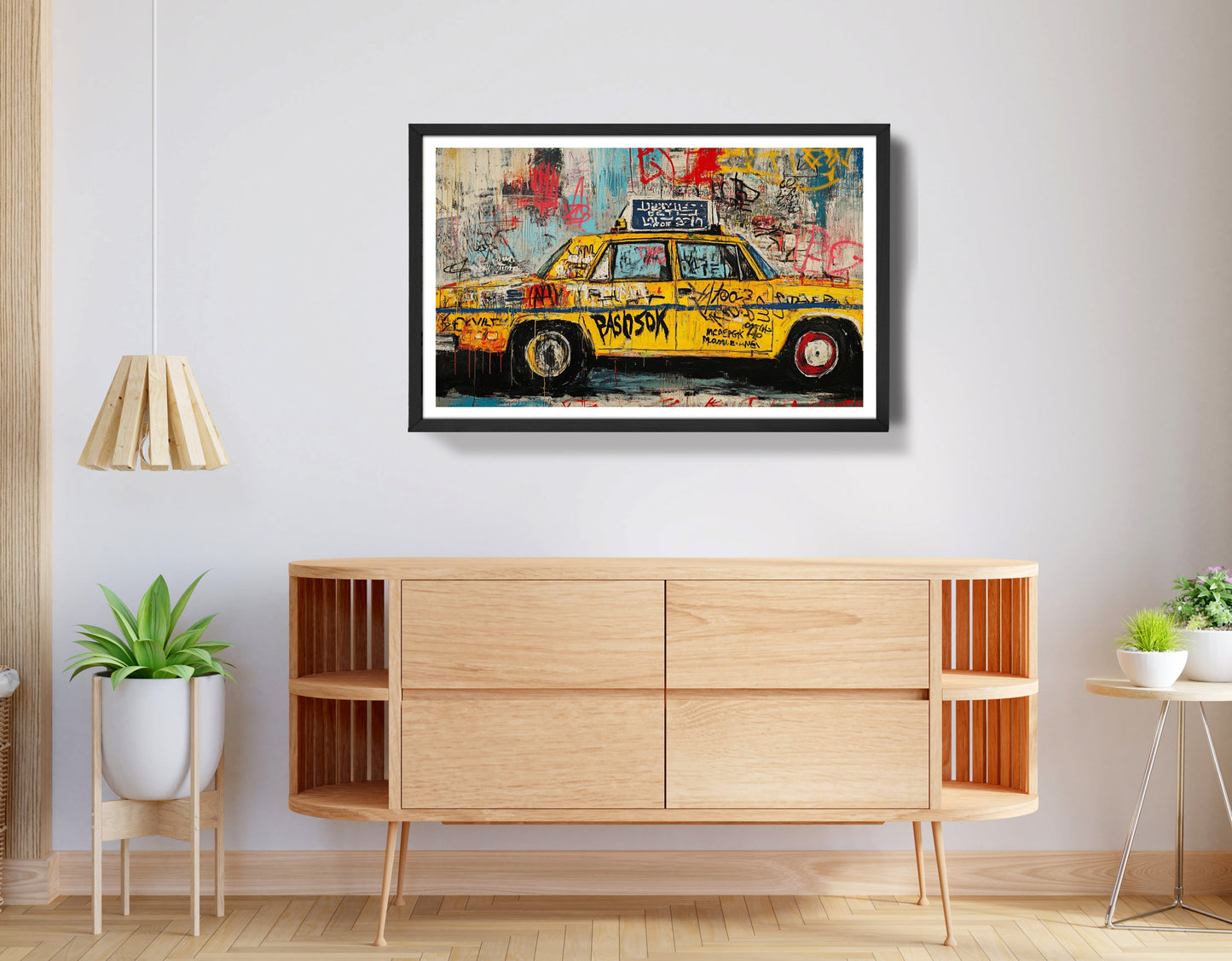 Graffiti Taxi Urban Black African American canvas print view 68