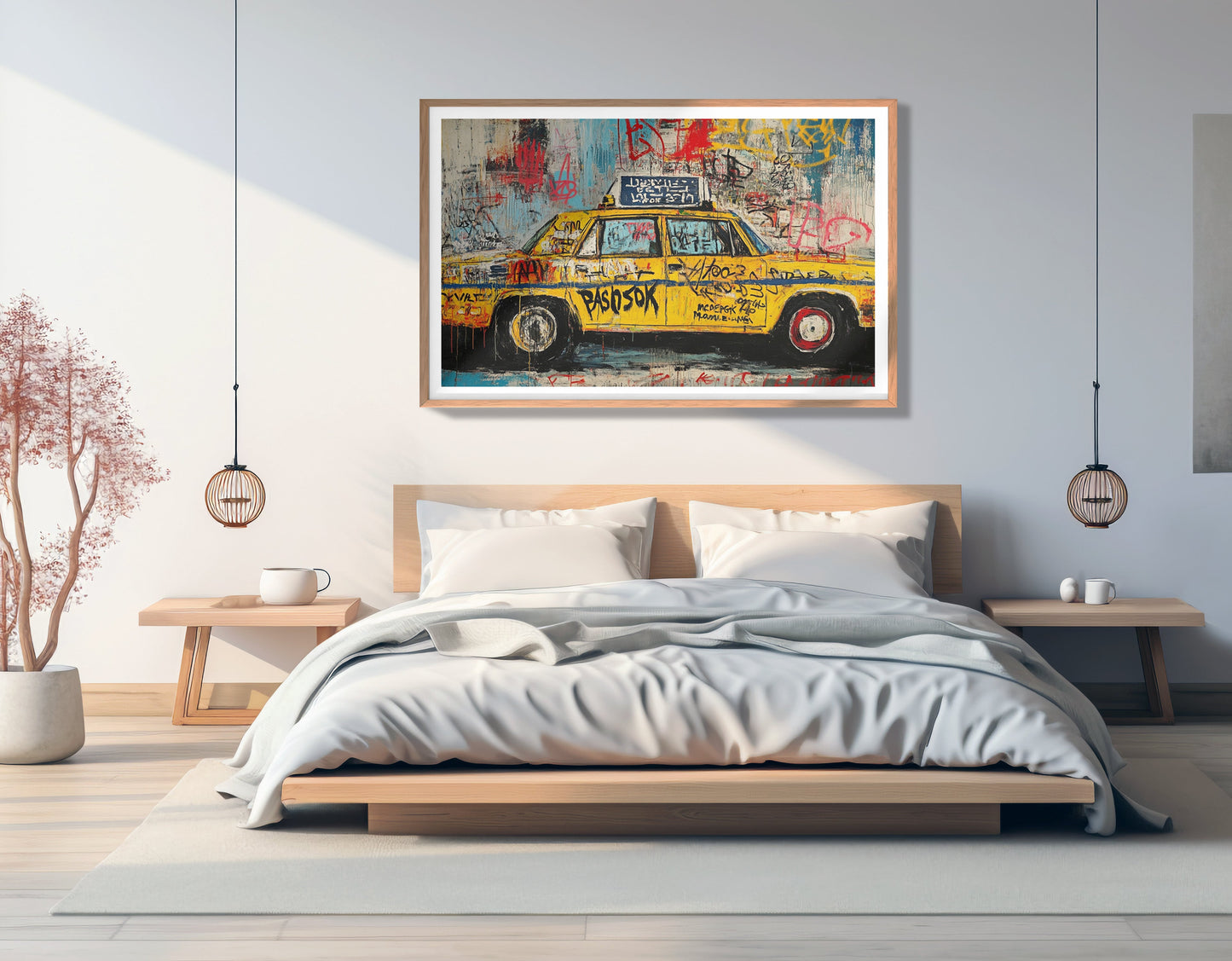 Graffiti Taxi Urban Black African American canvas print view 81