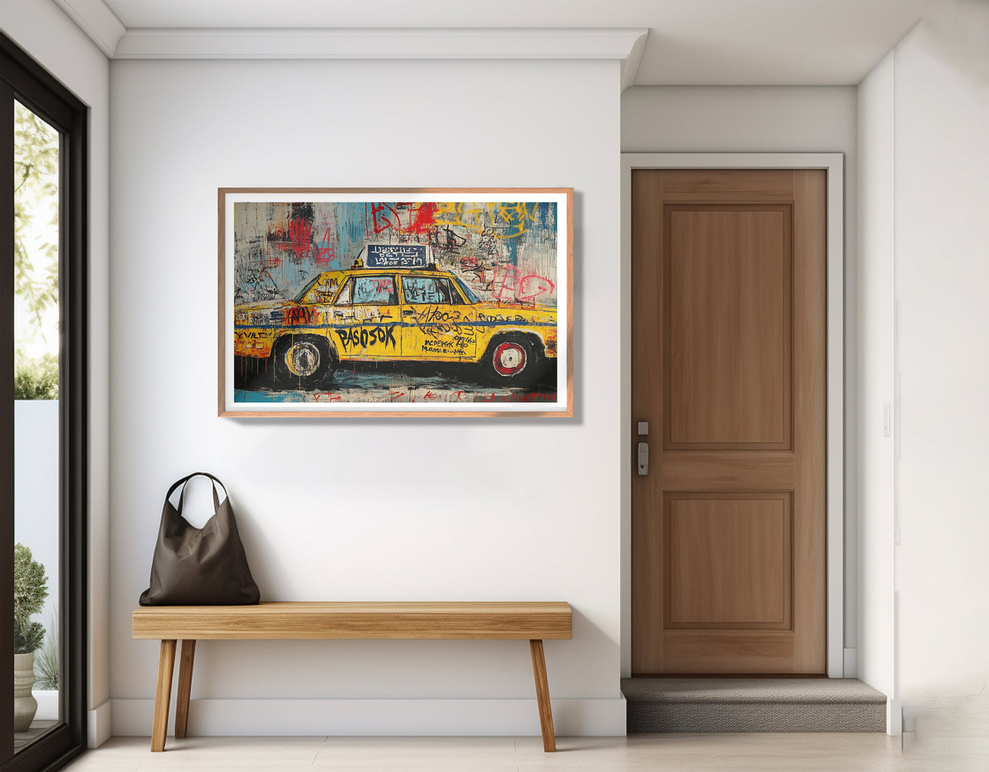 Graffiti Taxi Urban Black African American canvas print view 83