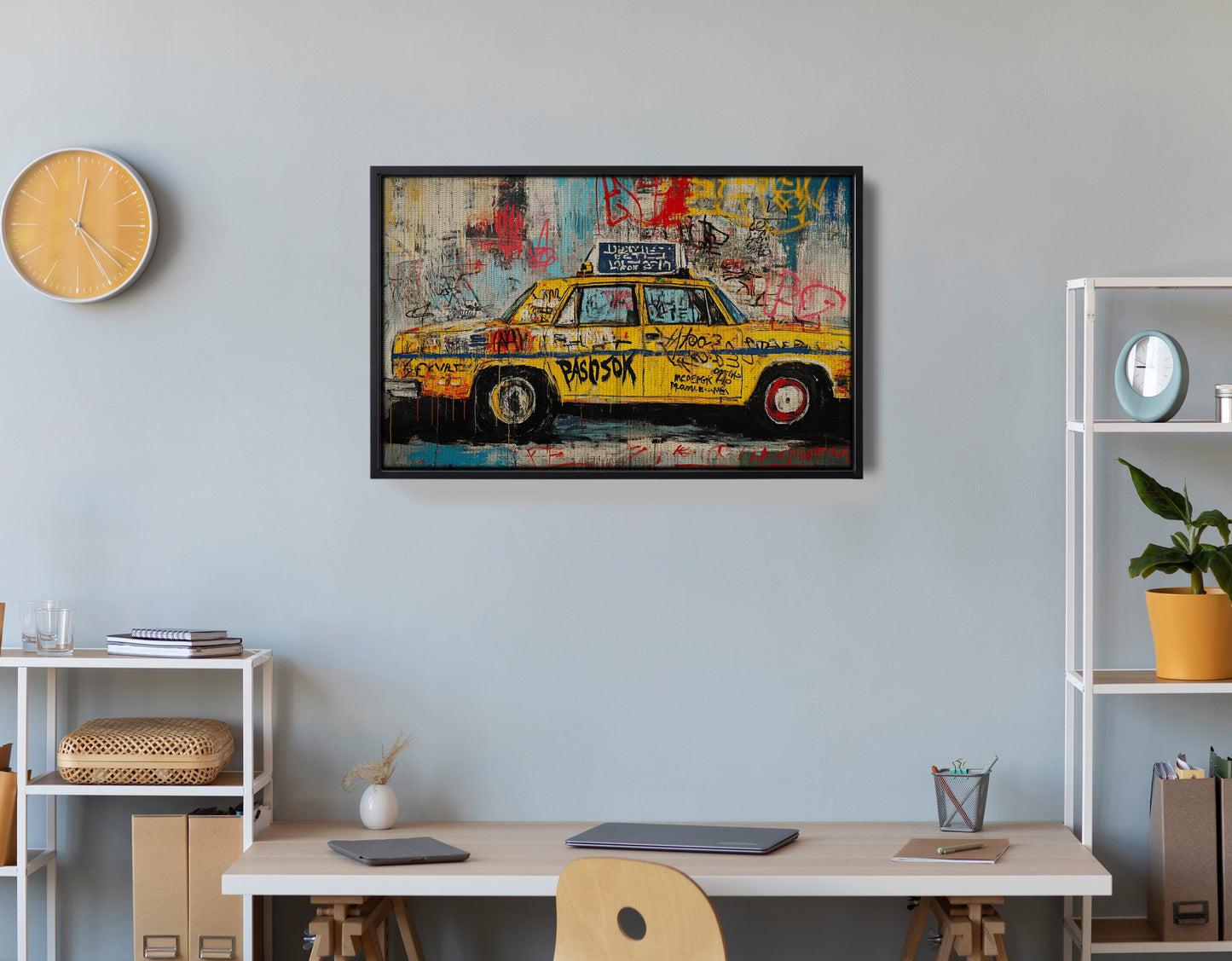 Graffiti Taxi Urban Black African American canvas print view 30