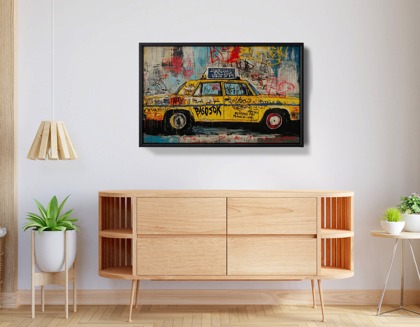 Graffiti Taxi Urban Black African American canvas print view 26