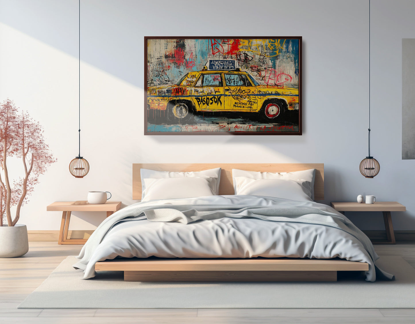 Graffiti Taxi Urban Black African American canvas print view 33