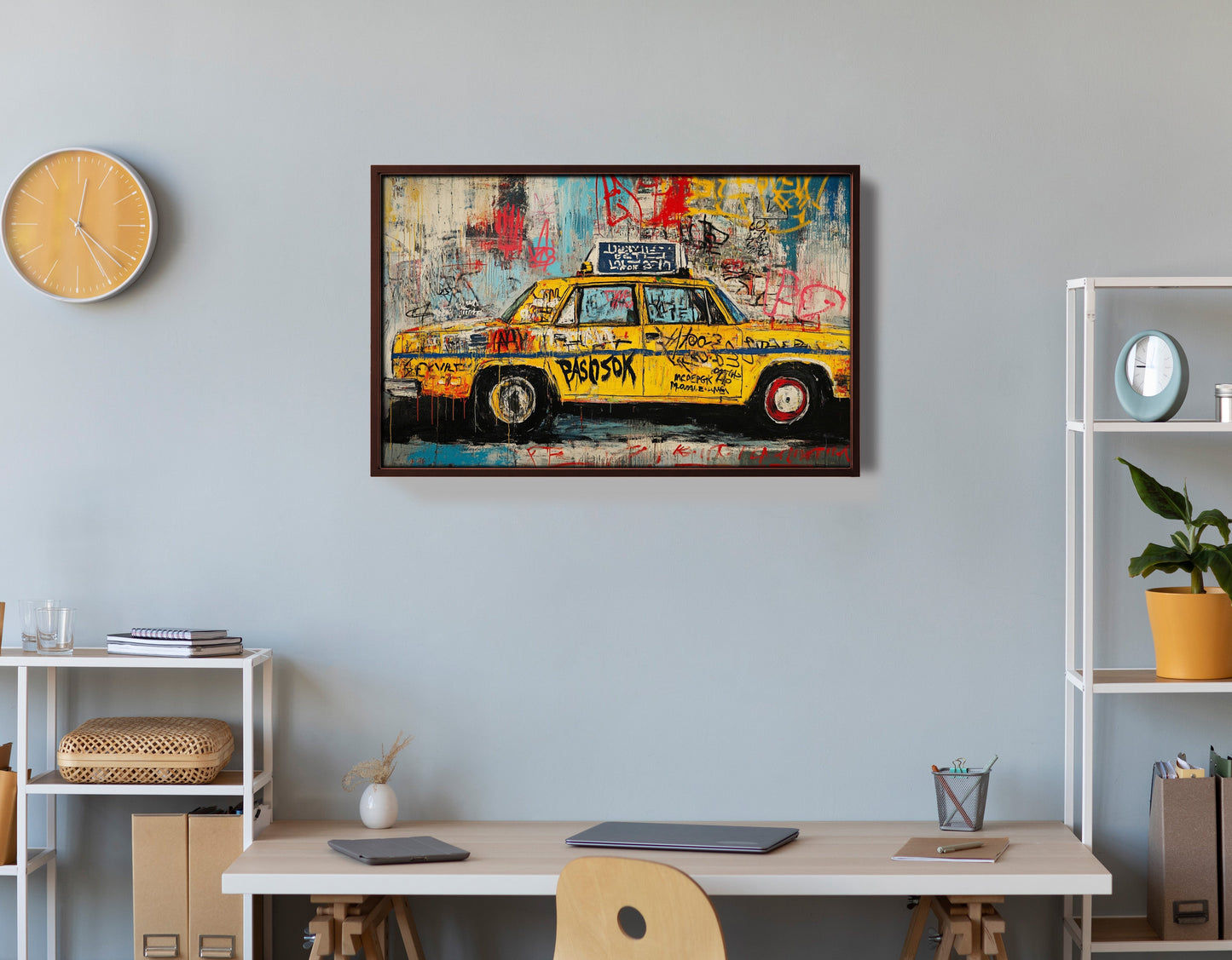 Graffiti Taxi Urban Black African American canvas print view 36