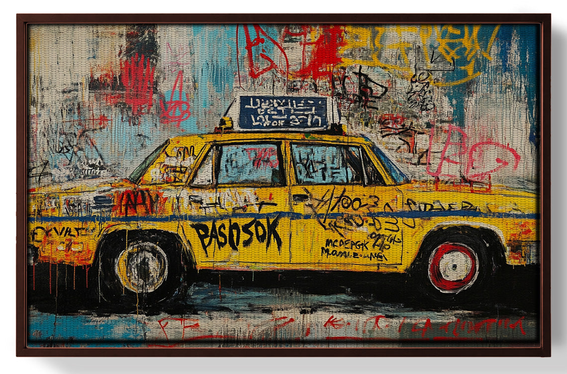 Graffiti Taxi Urban Black African American canvas print view 31