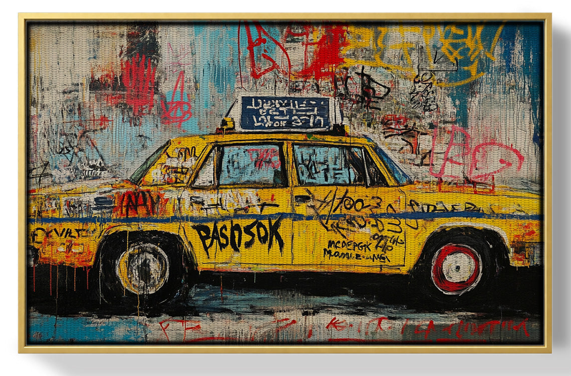Graffiti Taxi Urban Black African American canvas print view 37