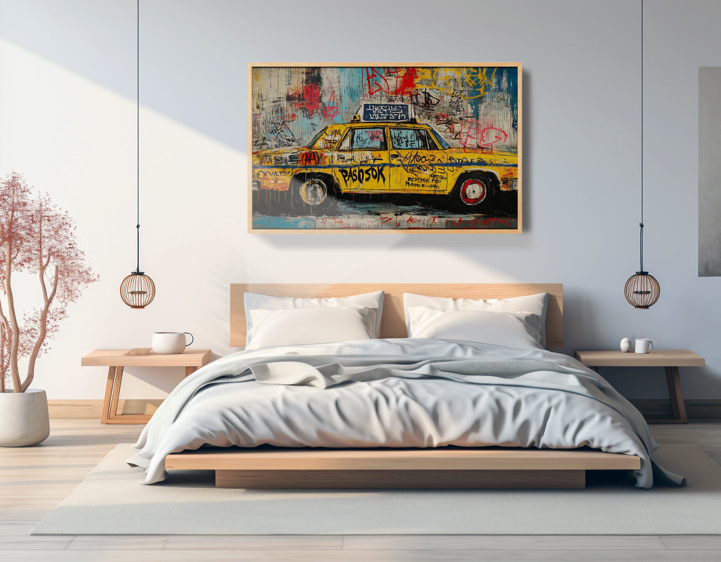 Graffiti Taxi Urban Black African American canvas print view 51