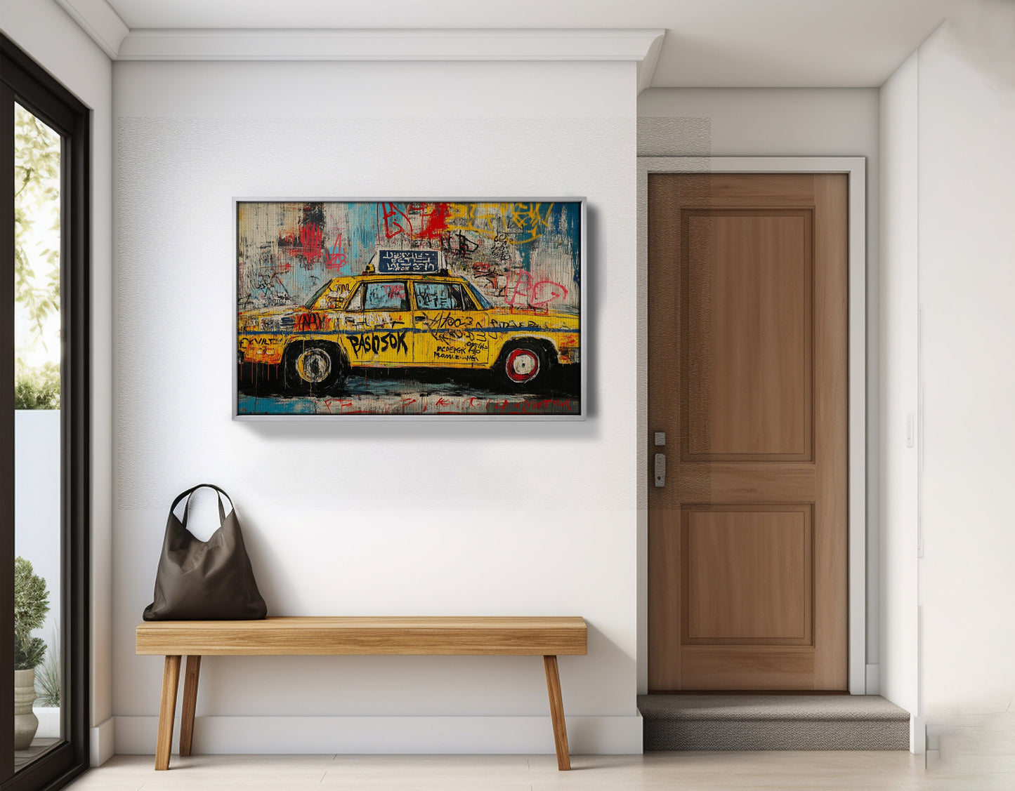 Graffiti Taxi Urban Black African American canvas print view 59