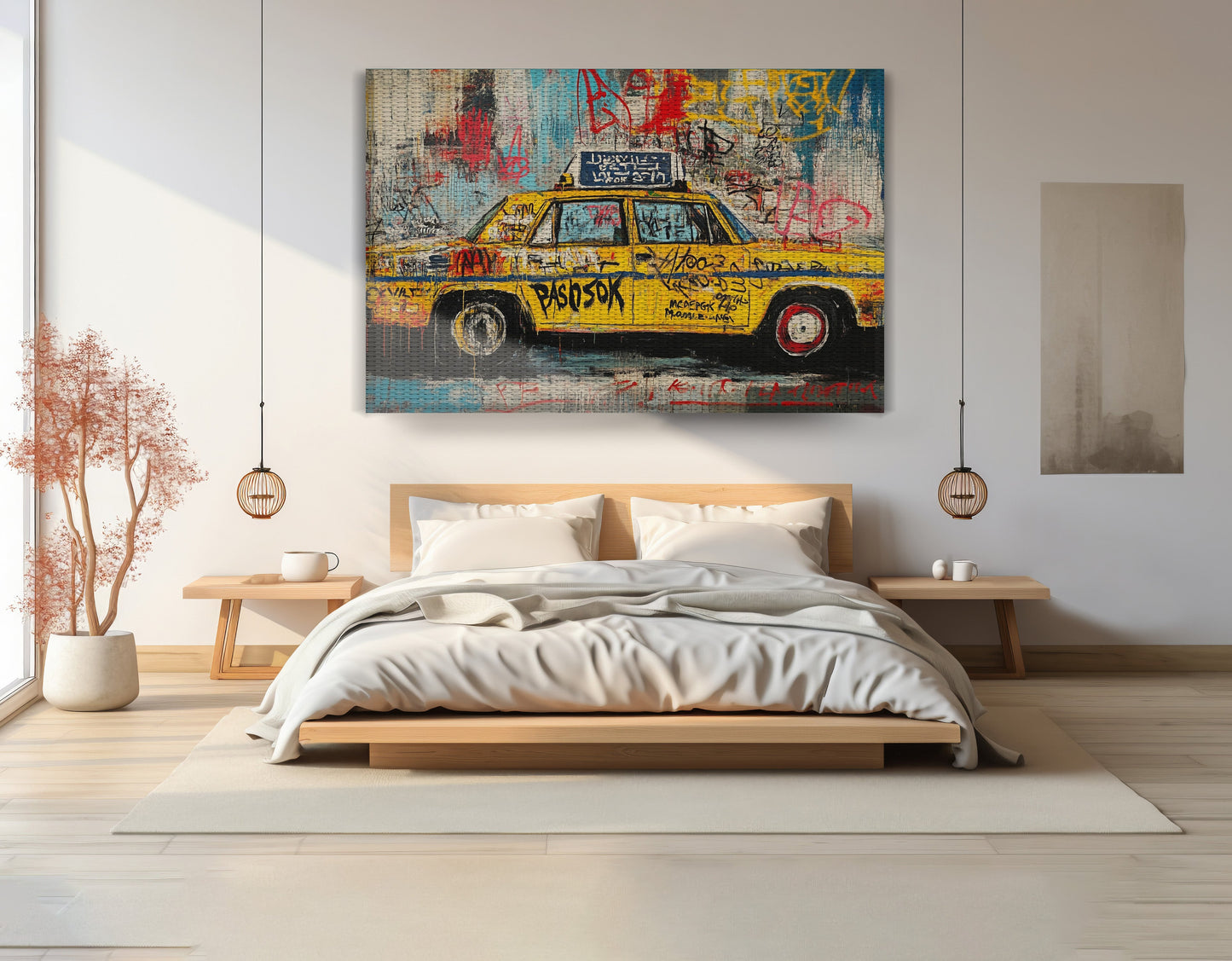 Graffiti Taxi Urban Black African American canvas print view 15