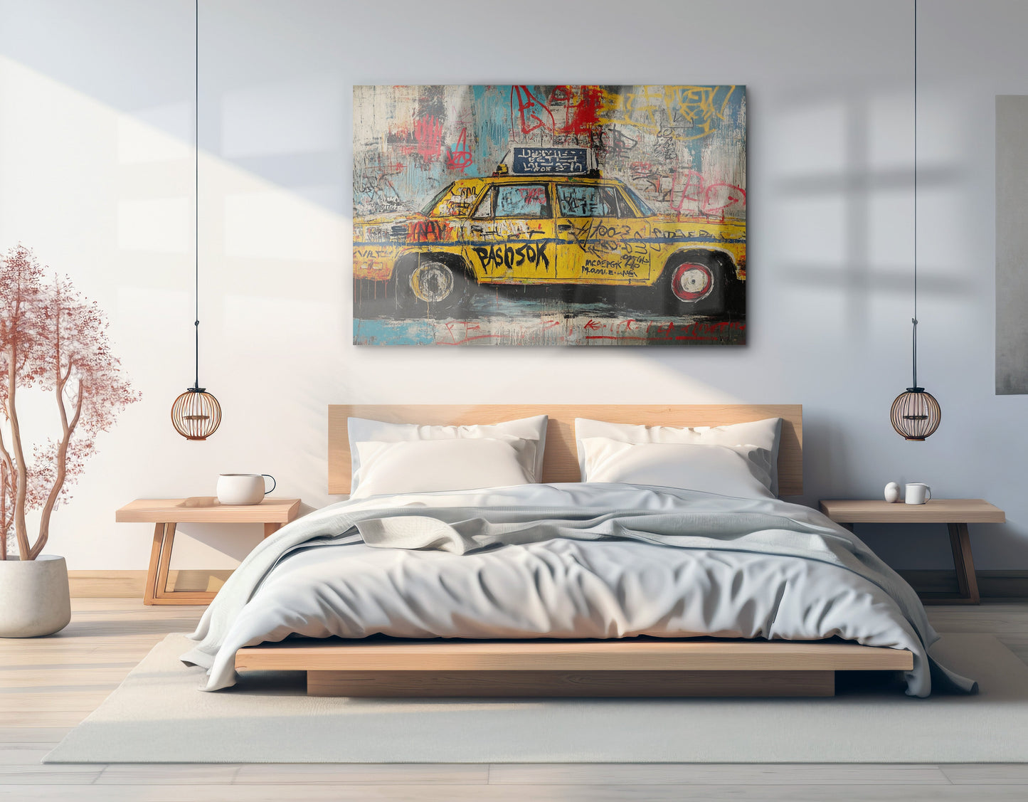 Graffiti Taxi Urban Black African American canvas print view 21