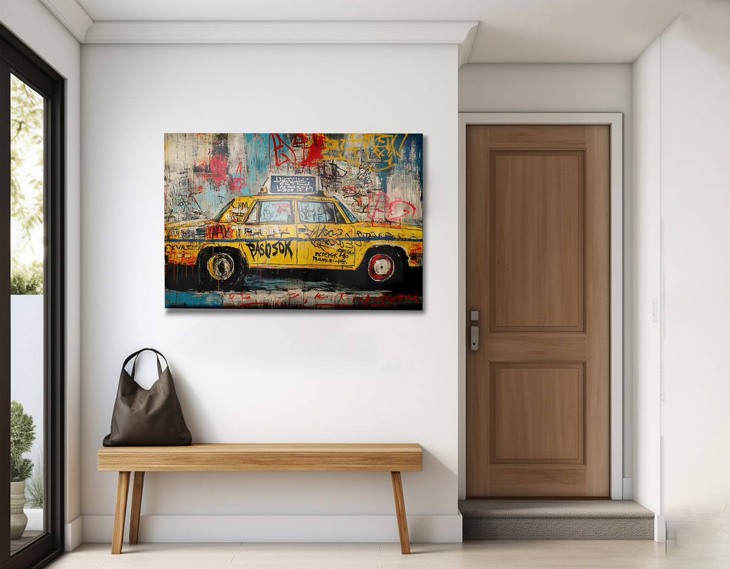 Graffiti Taxi Urban Black African American canvas print view 23