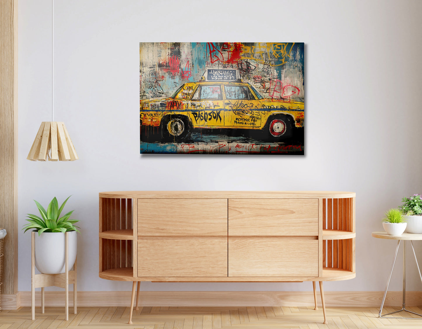 Graffiti Taxi Urban Black African American canvas print view 20