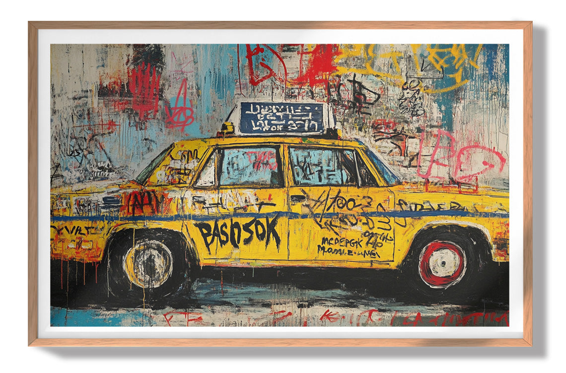 Graffiti Taxi Urban Black African American canvas print view 79