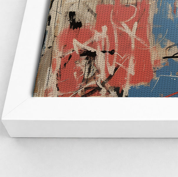 Blue Giraffe Graffiti Black African American canvas print view 64