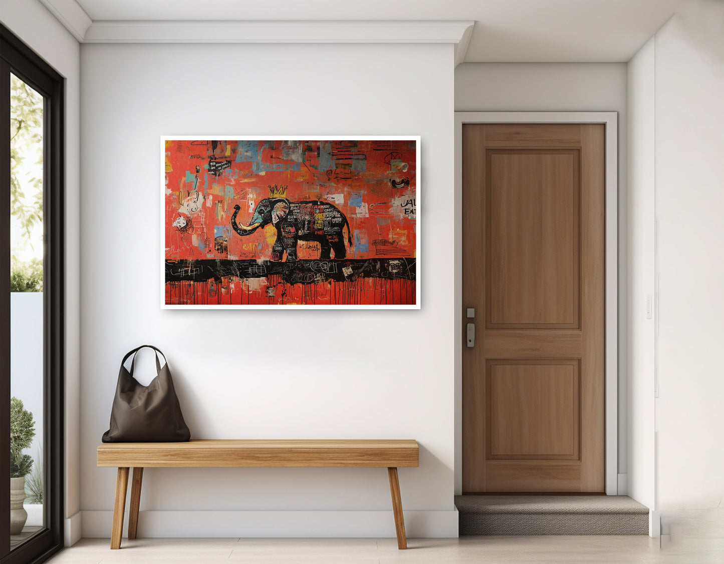 Elephant Graffiti African American canvas print home decor view