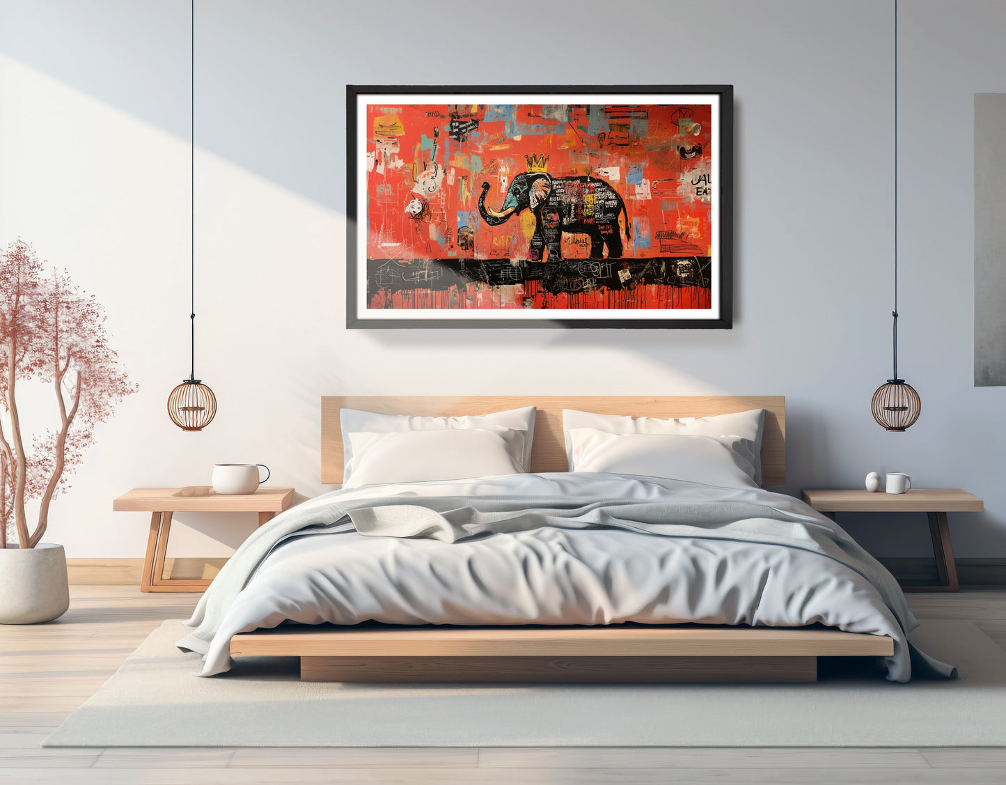Elephant Graffiti African American canvas print view 69