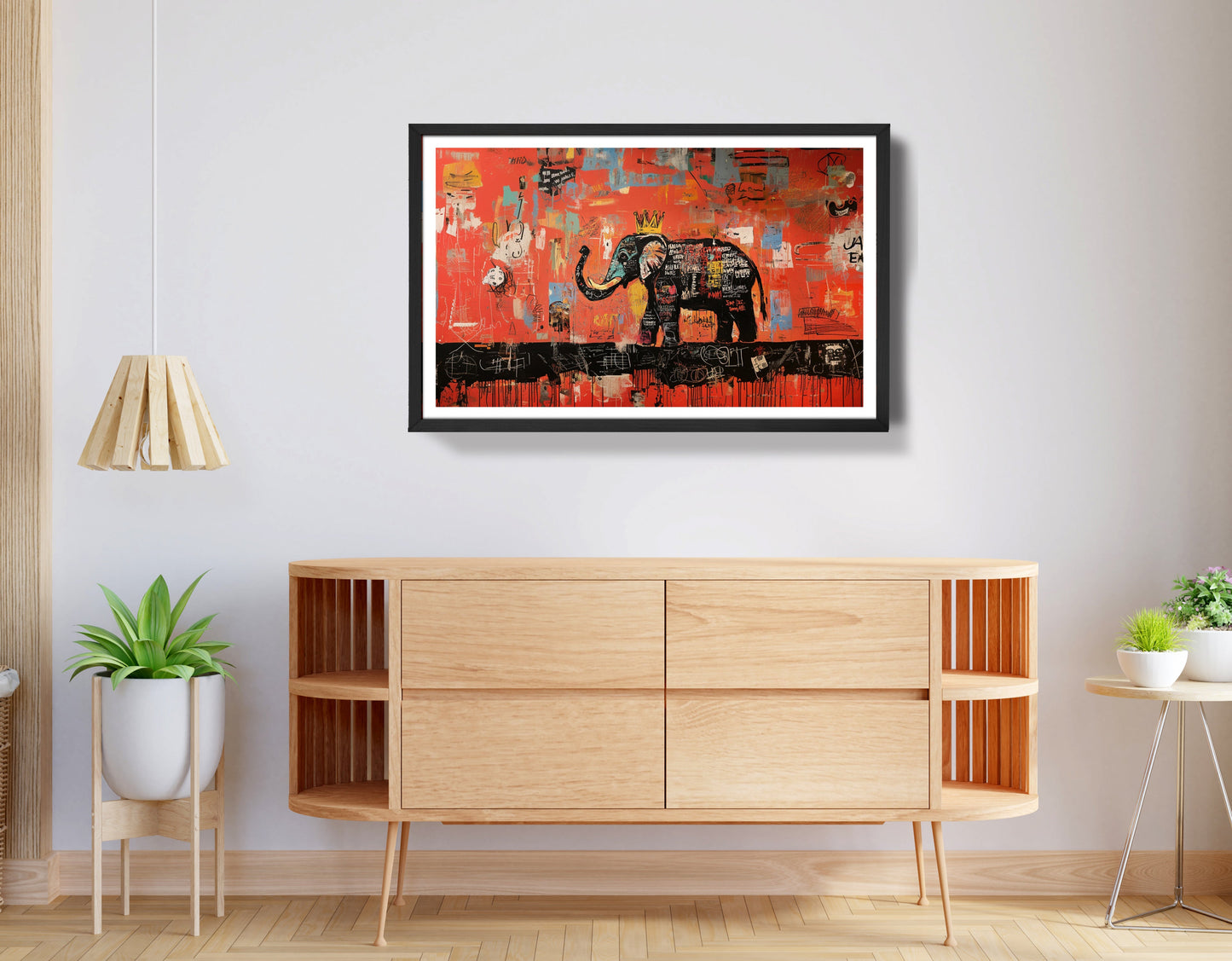 Elephant Graffiti African American canvas print view 68