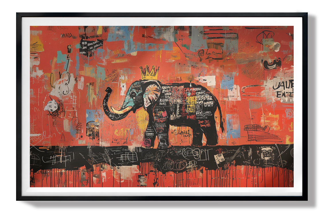 Elephant Graffiti African American canvas print view 67