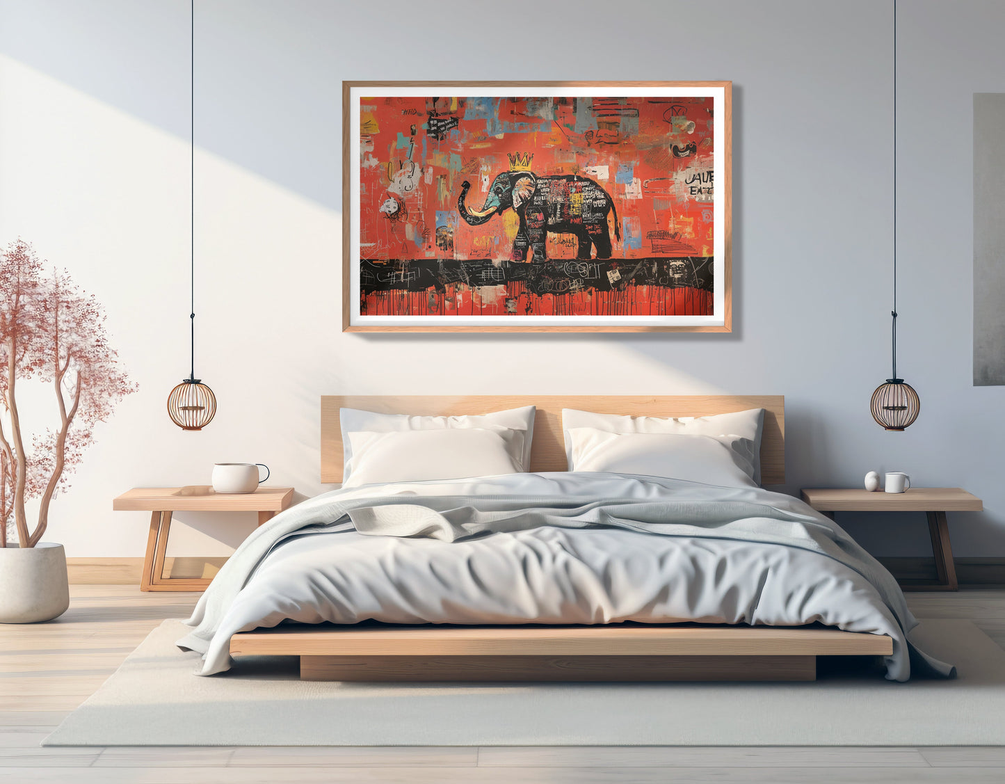 Elephant Graffiti African American canvas print view 81