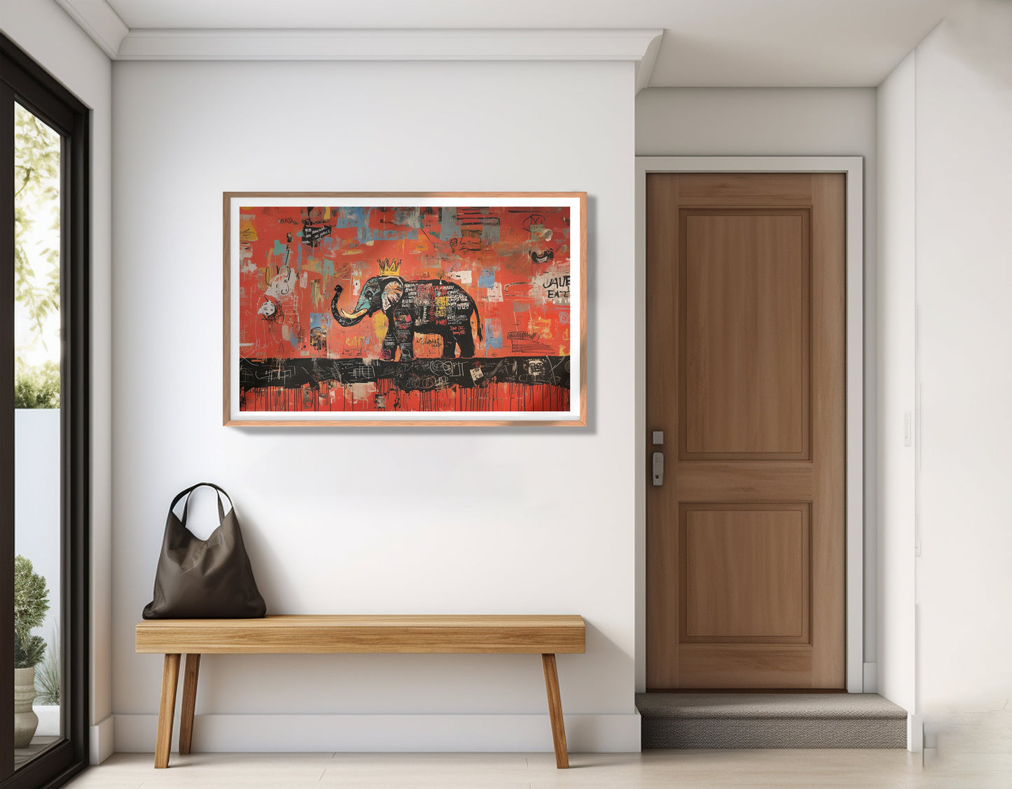 Elephant Graffiti African American canvas print view 83