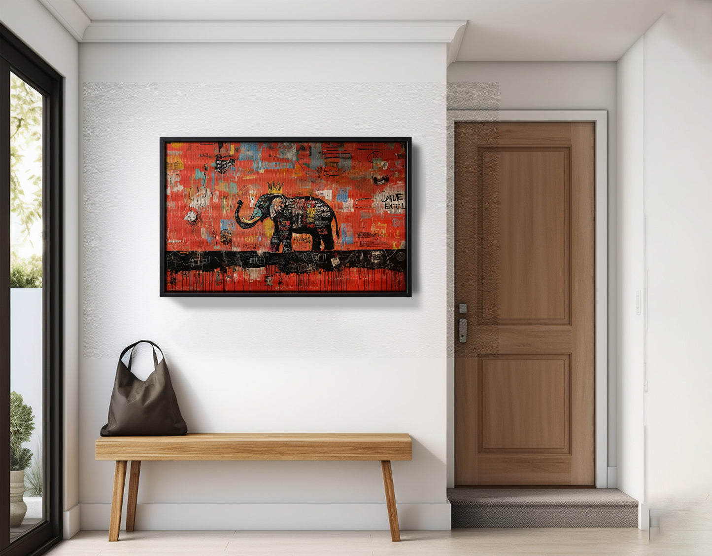 Elephant Graffiti African American canvas print view 29