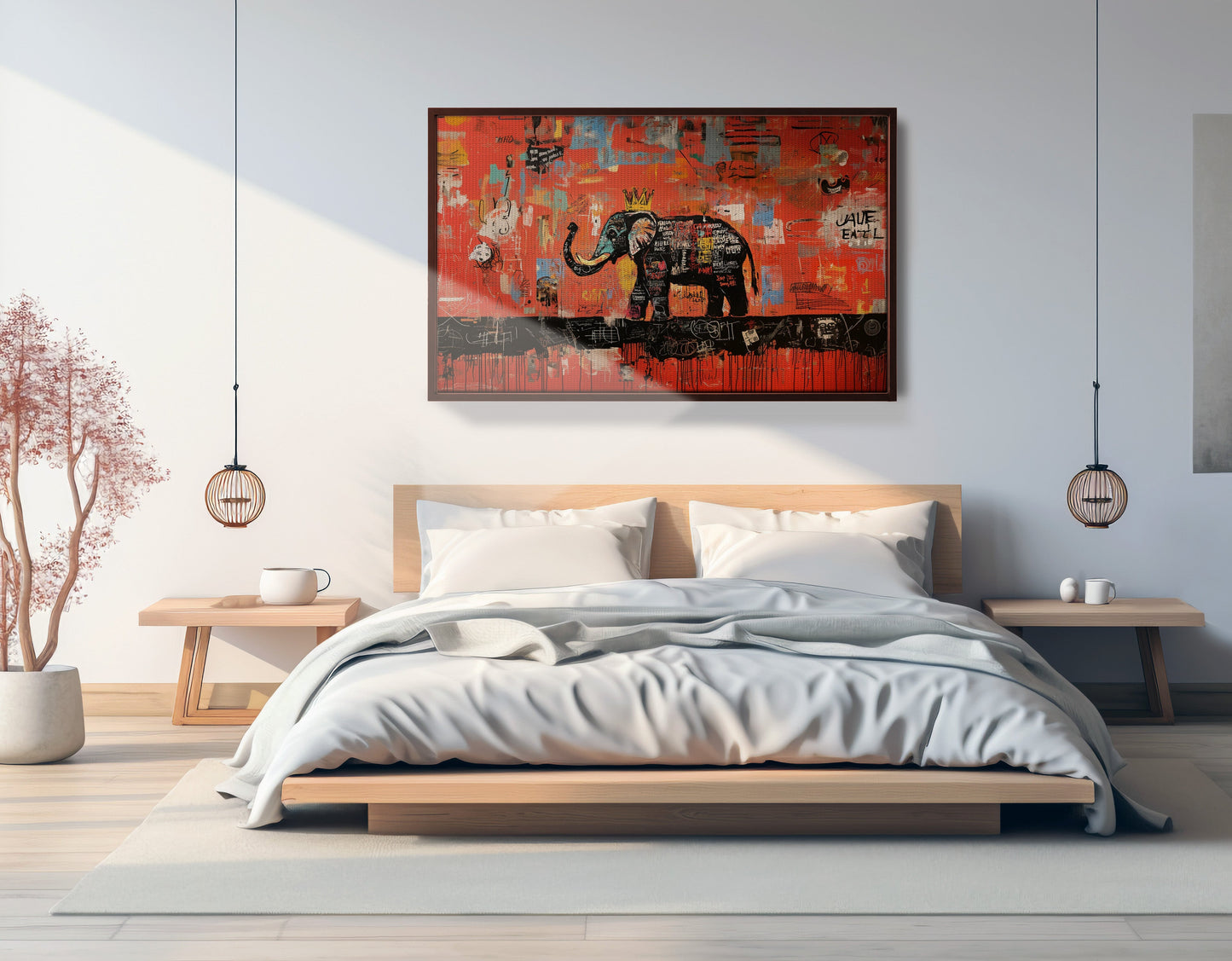 Elephant Graffiti African American canvas print view 33