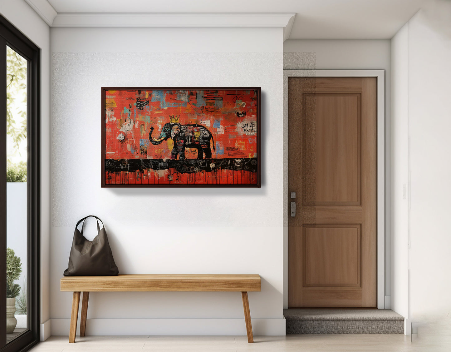 Elephant Graffiti African American canvas print view 35