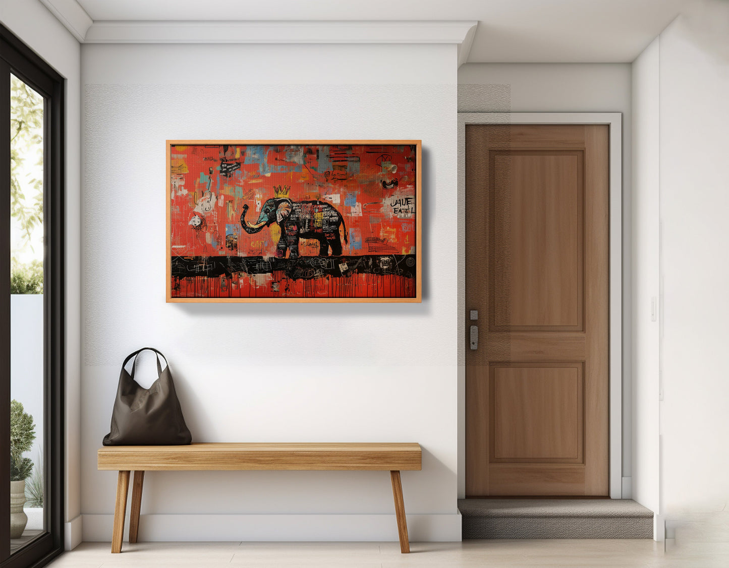 Elephant Graffiti African American canvas print view 47