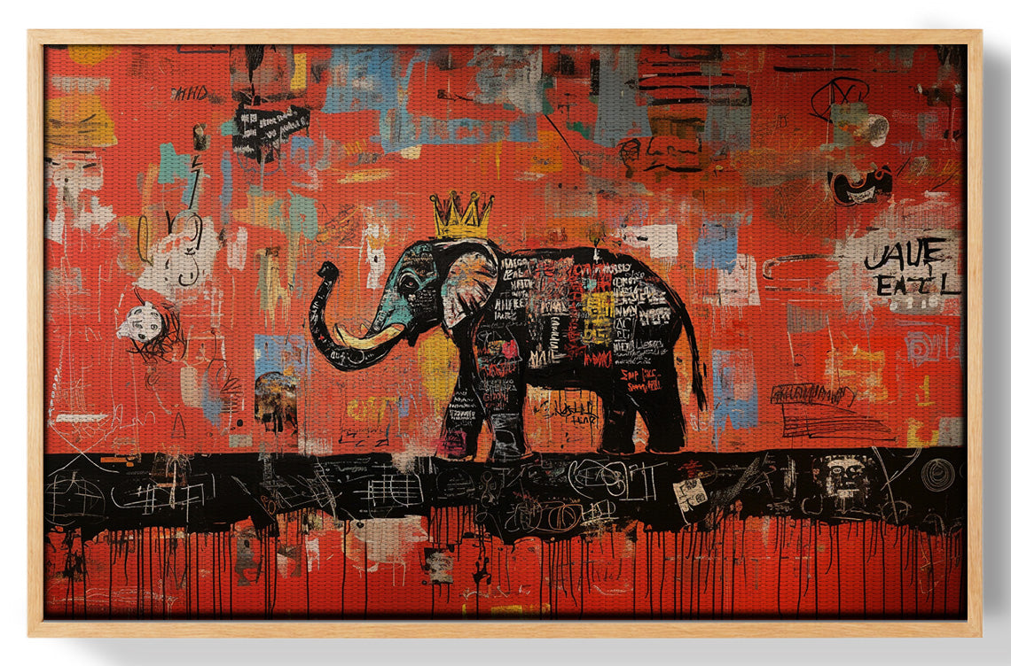 Elephant Graffiti African American canvas print view 49