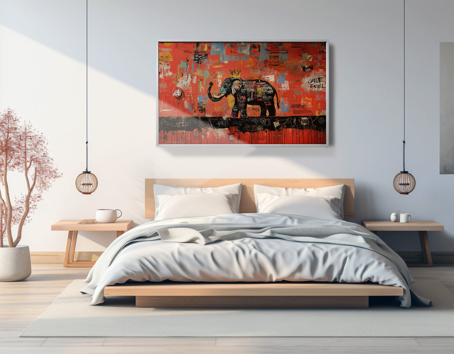 Elephant Graffiti African American canvas print view 57